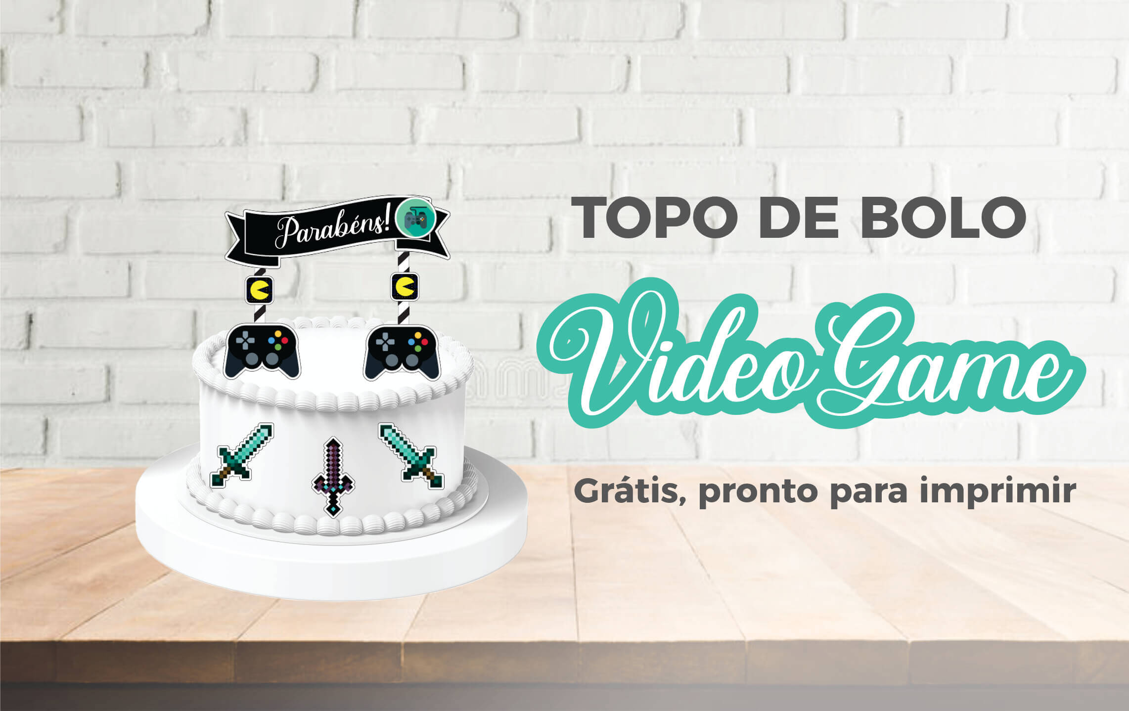 Topo De Bolo Personalizado Roblox + 10 Toppers