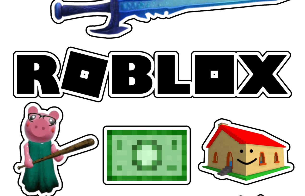 Topo de bolo Roblox para editar e imprimir grátis - Festa Free