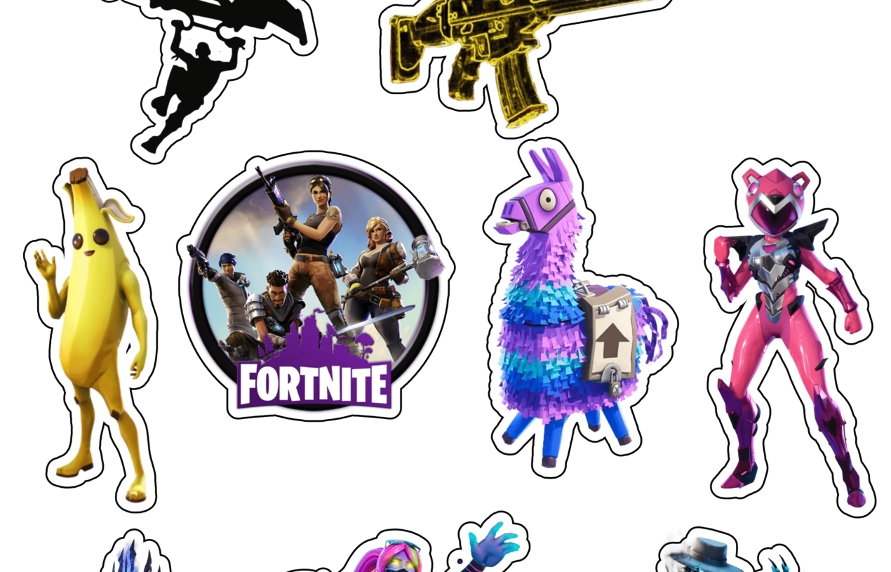 Topo de Bolo Fortnite para Imprimir PDF e JPG - Grátis