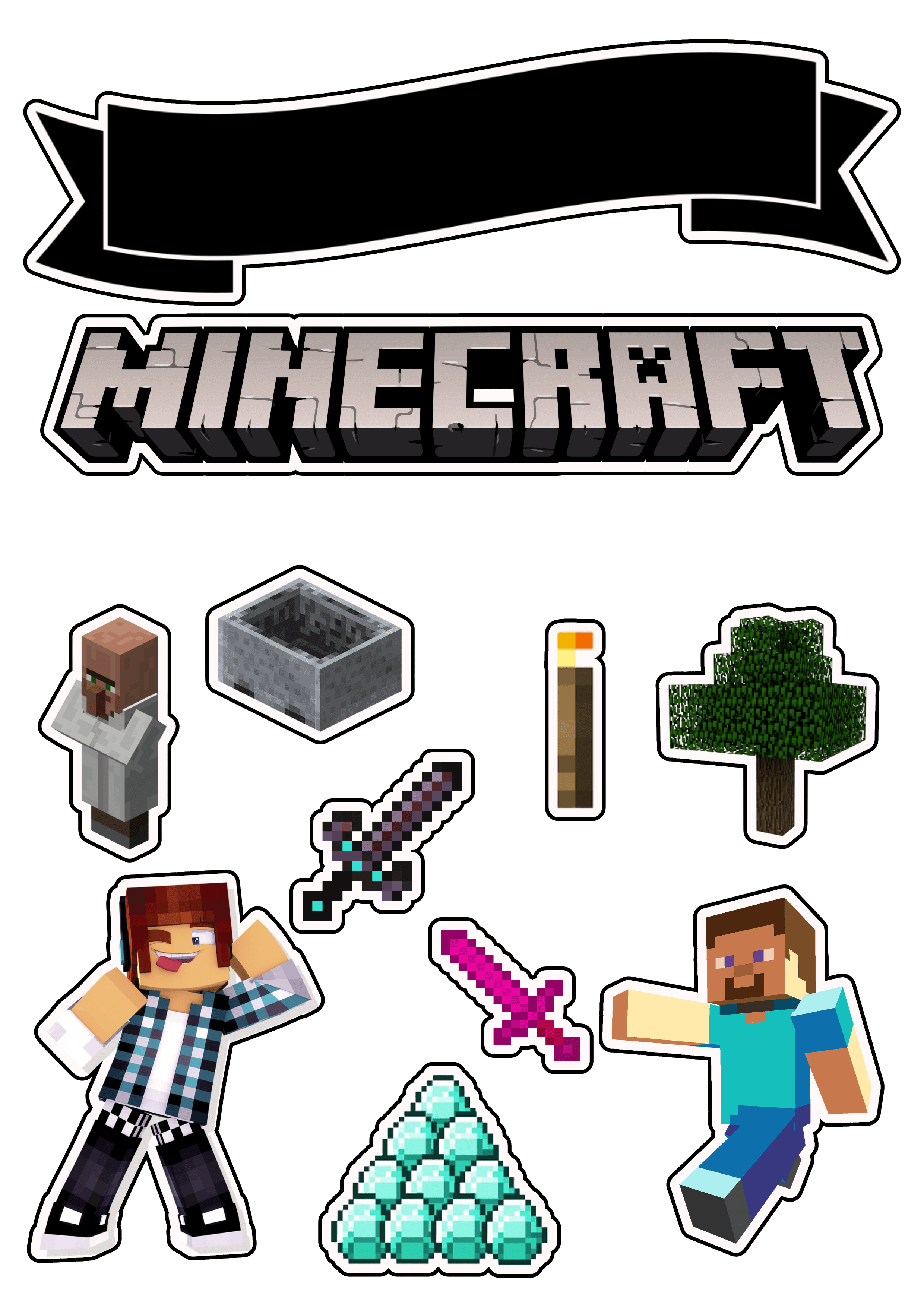 Kit Topo Bolo Minecraft